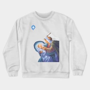 Birth Of Jesus Nativity Design Crewneck Sweatshirt